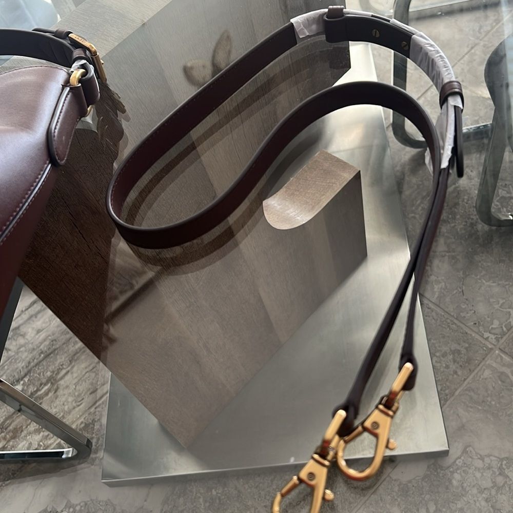 Lauren Ralph Lauren Leather Medium Witley Bucket Bag in Dark Mahogany, New - Picture 14 of 16